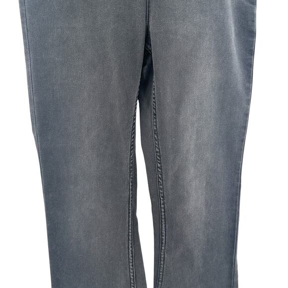 Free People We The Free Pull-On Flare Jeans Crossfront Black Denim Size 28 - Picture 4 of 12